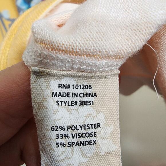 Soft Surroundings long sleeve floral print lightweight v-neck sweater size SP - Picture 7 of 8